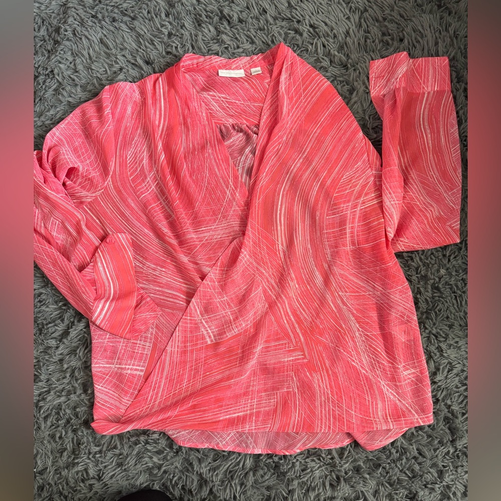 NYC blouse pink sheer